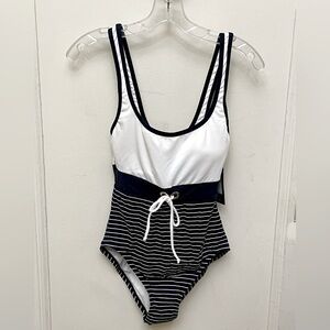 Tommy Hilfiger Swimsuit Bathing Suit Nautical Bow Size 10 NWT